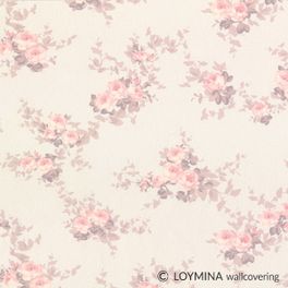 Флизелиновые обои "Rosarium" производства Loymina, арт.GT9 001, с цветочным рисунком розовых роз на молочном  фоне, заказать в интернет-магазине